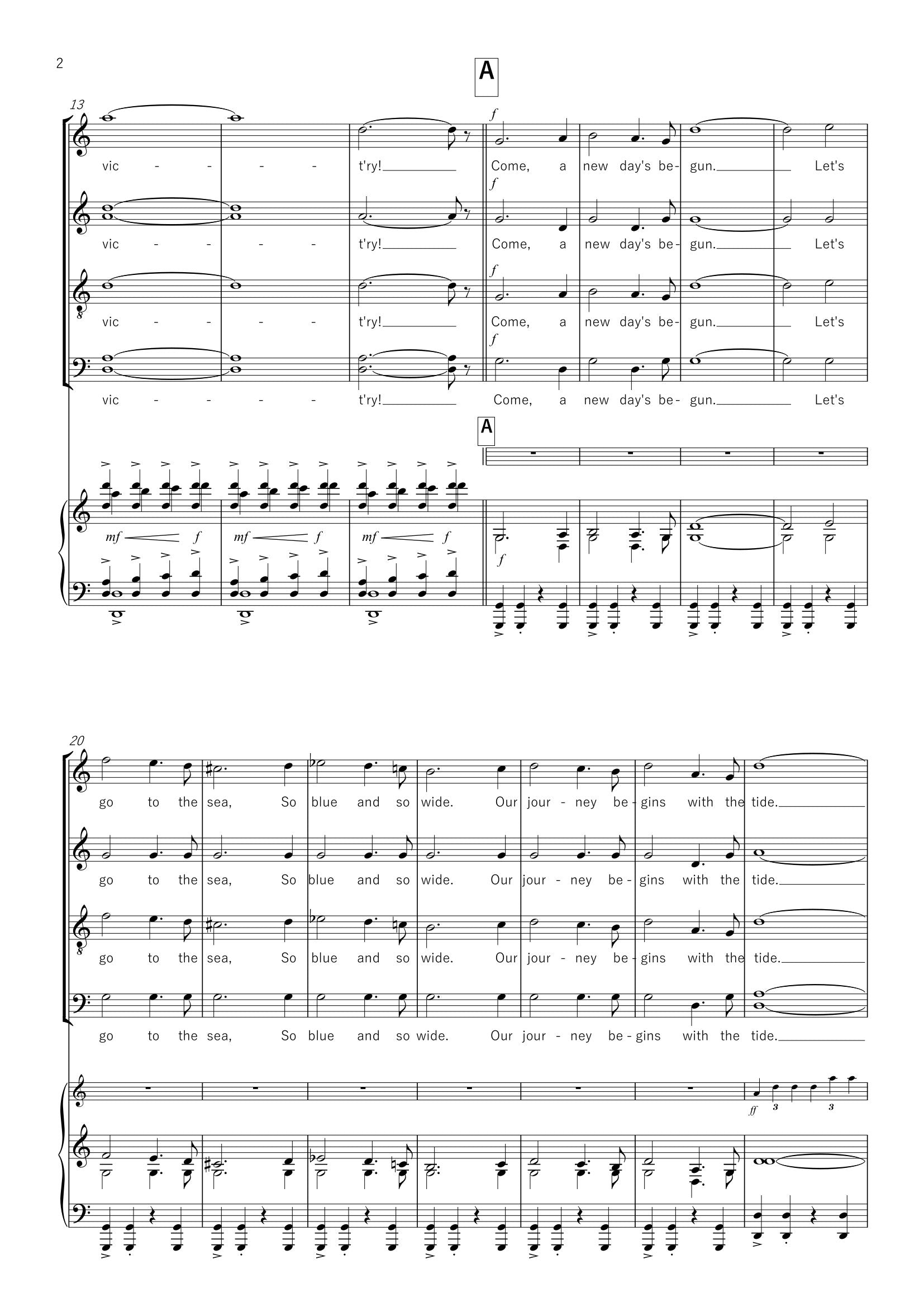 MARCHE DES CONQUERANTS - For choir (SATB), vocal score, 16 pages, (IV+12) (v.e)