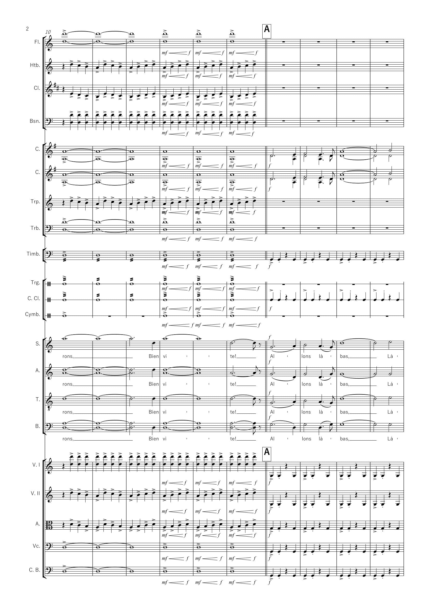 MARCHE DES CONQUERANTS - Pour Chœur mixte et orchestre, 24 pages (IV+20) (v.f)
