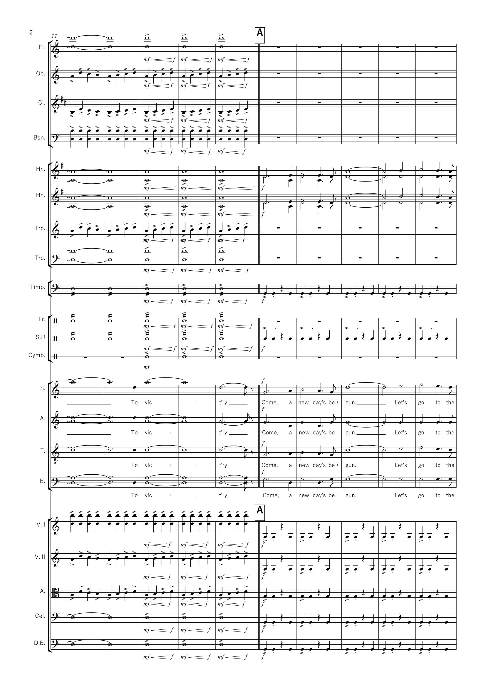 MARCHE DES CONQUERANTS - For choir (SATB) and orchestra, 24 pages, (IV+20) (v.e)