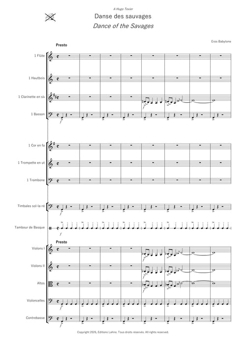 BABEL FANTAISIE - 3. Danse des sauvages, 27 pages (IV+23) (v.oC)