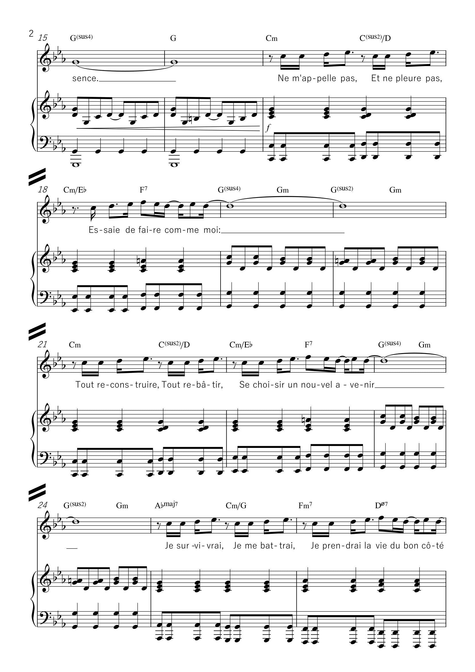 RECOMMENCER - Pour voix et piano, 9 pages (IV+5)