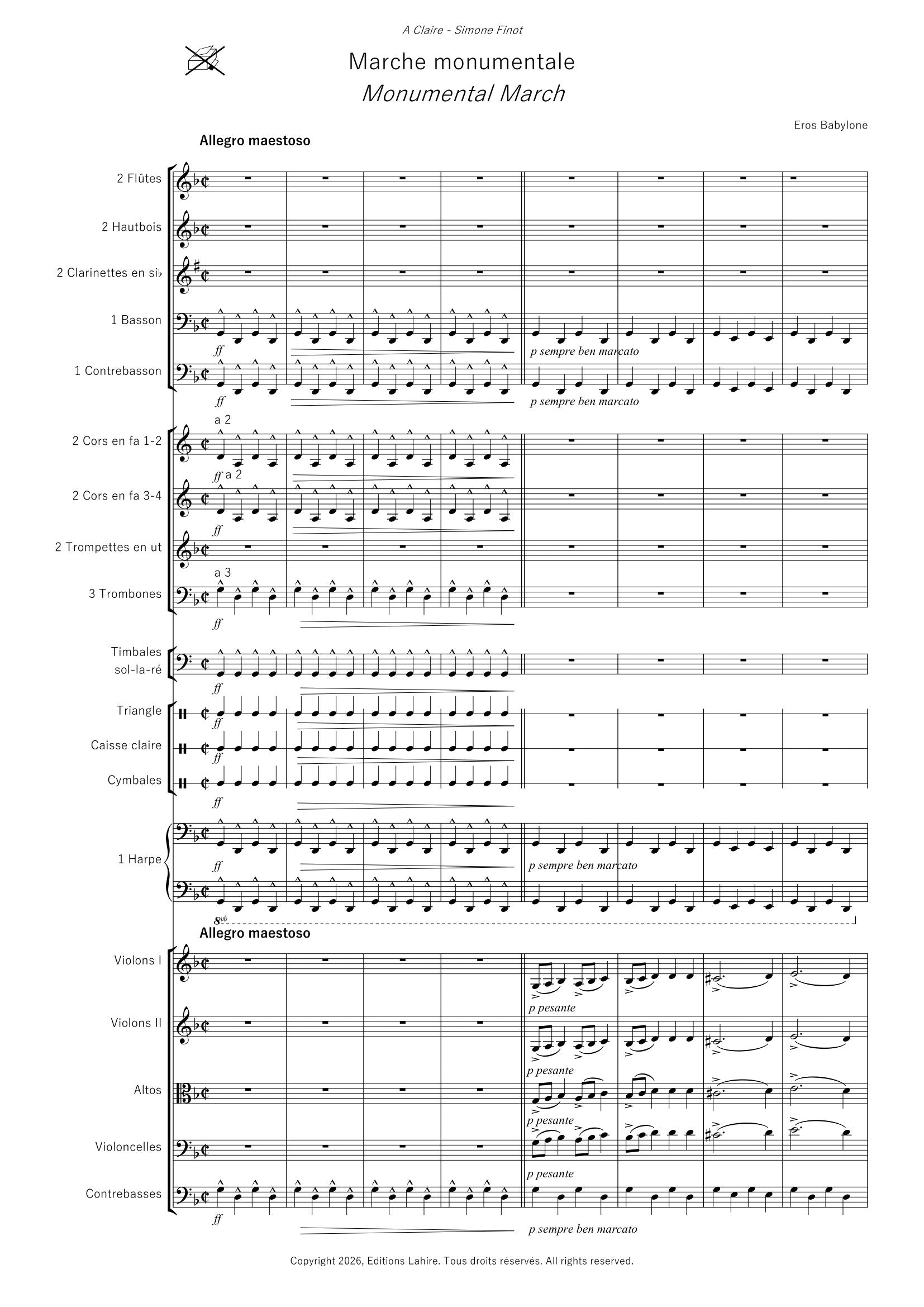 BABEL FANTAISIE - 6. Marche monumentale, 23 pages (IV+19) (v.o)