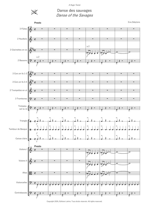 BABEL FANTAISIE - 3. Danse des sauvages, 27 pages (IV+23) (v.o)