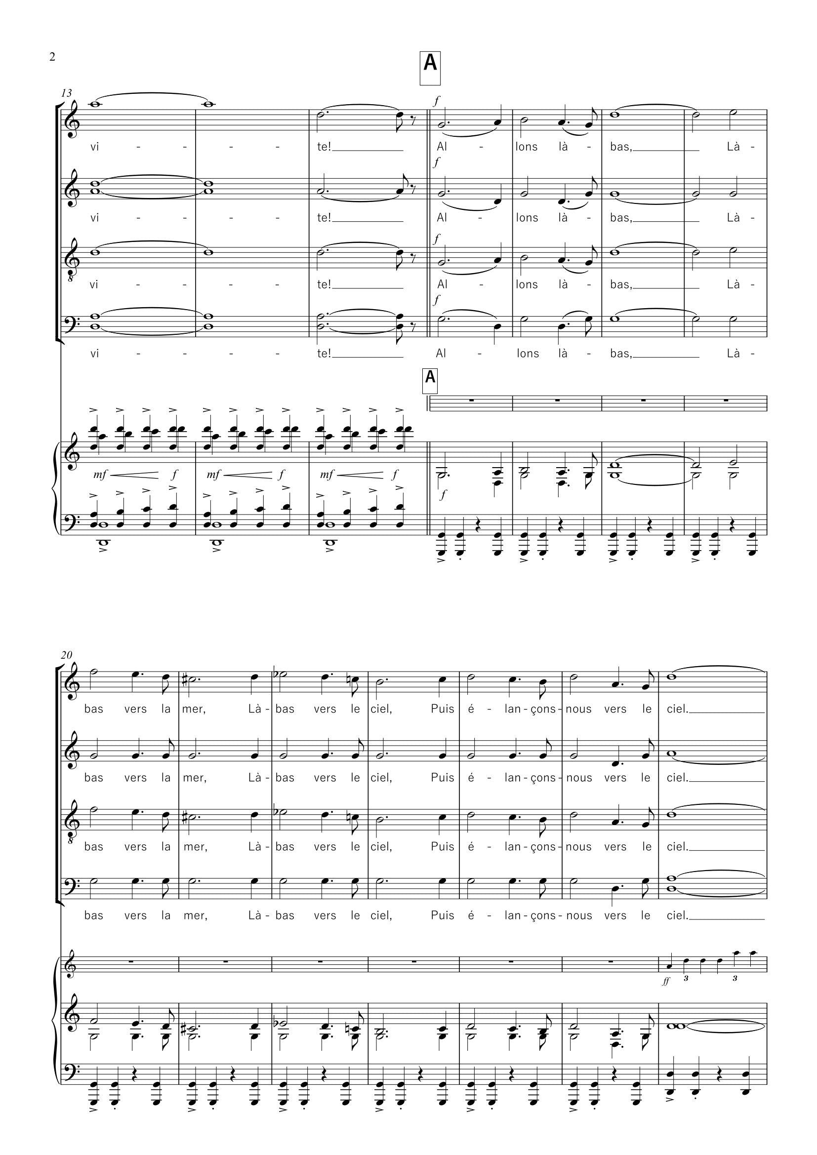 MARCHE DES CONQUERANTS - Pour Chœur mixte et piano, 16 pages, (IV+12) (v.f)